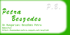 petra beszedes business card